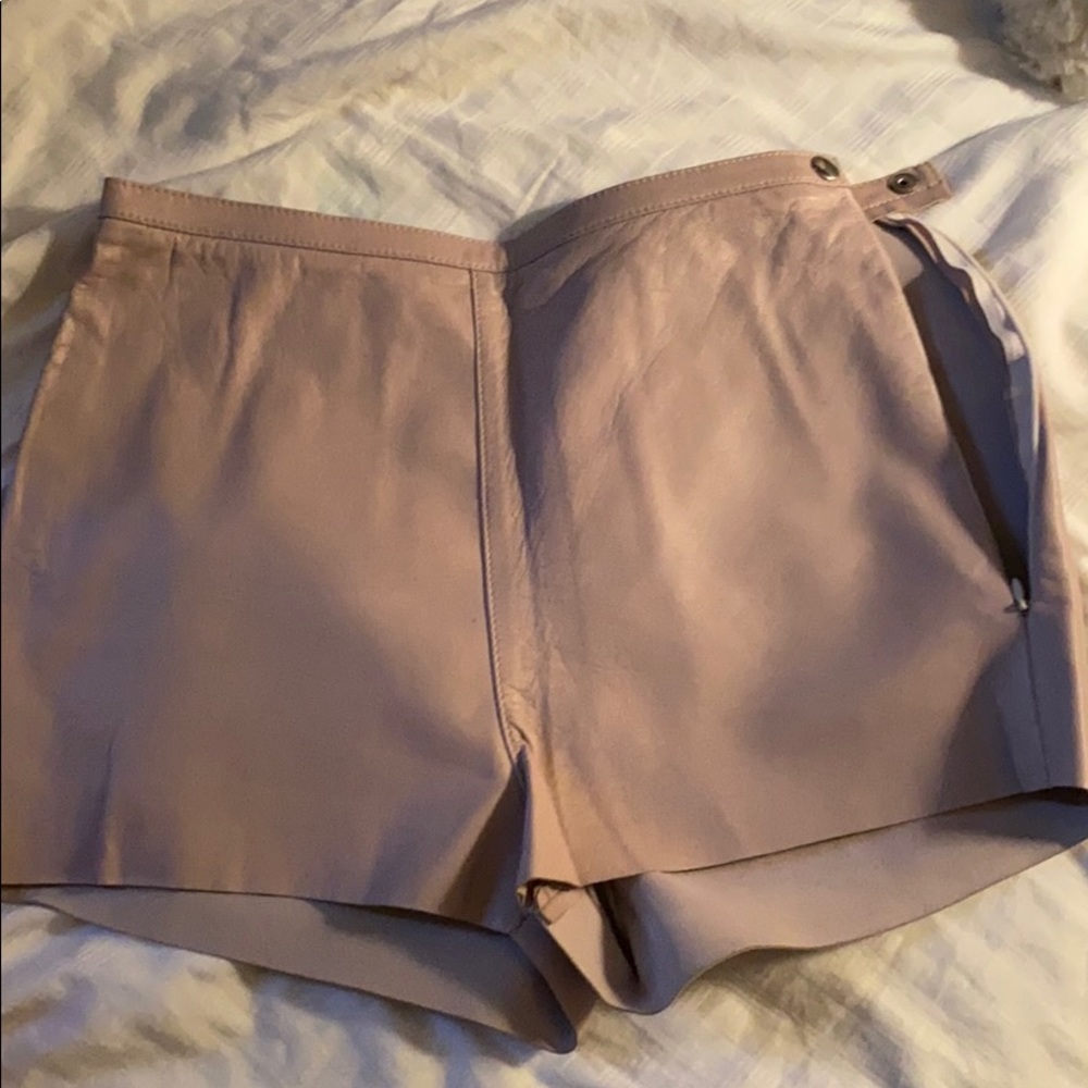 America Apparel Leather Shorts
